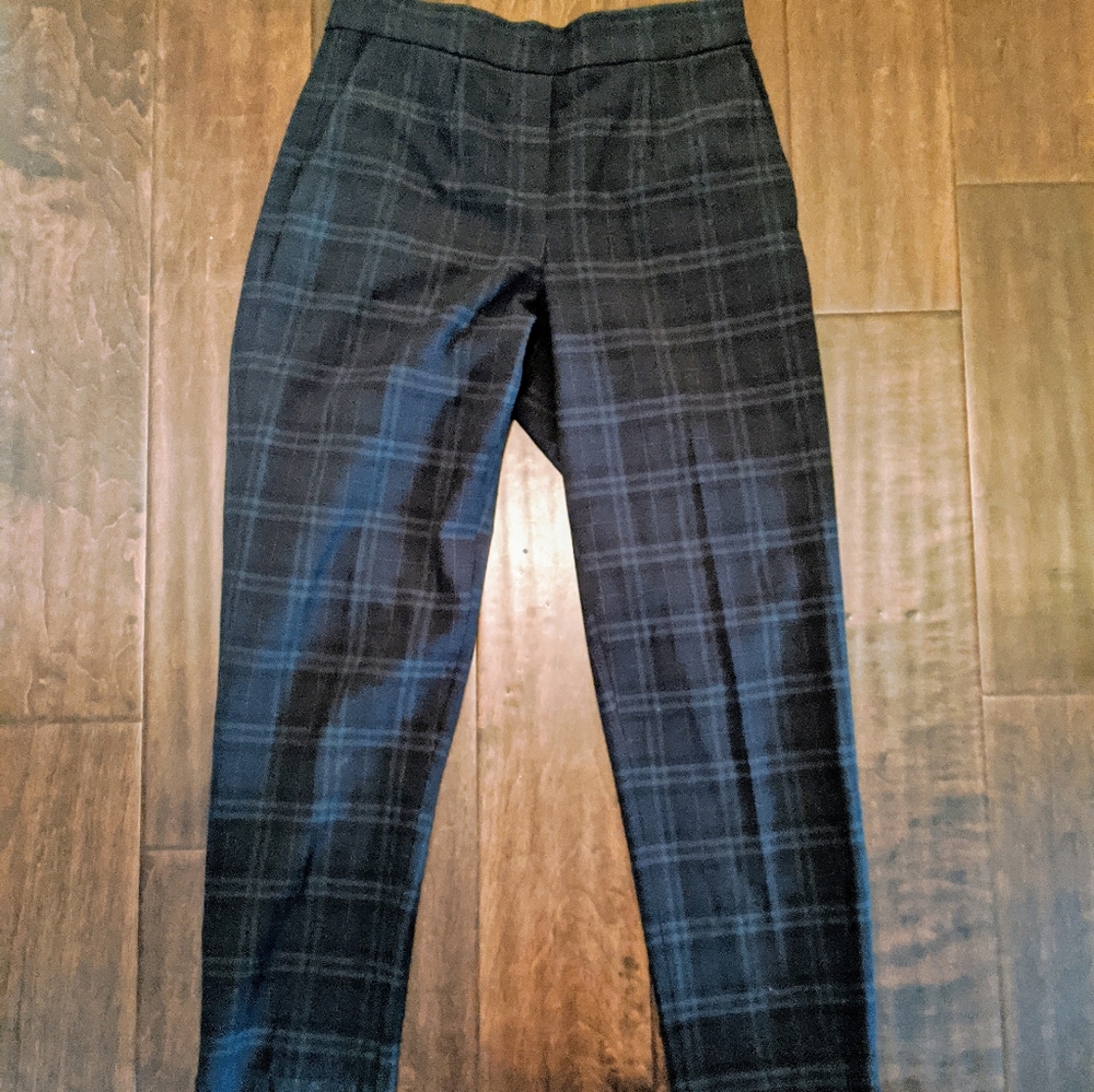 Babaton Black Plaid Ankle Pants